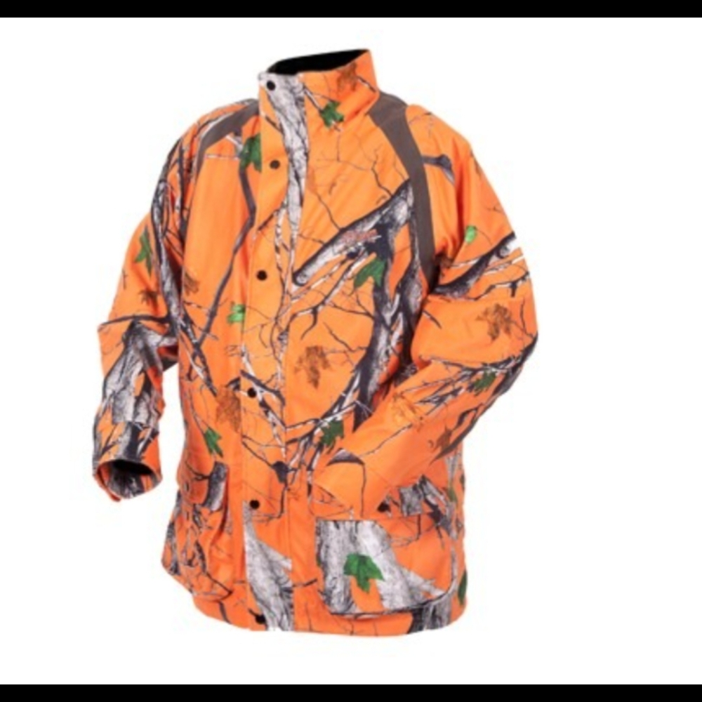 Camouflage Orange Raincoat